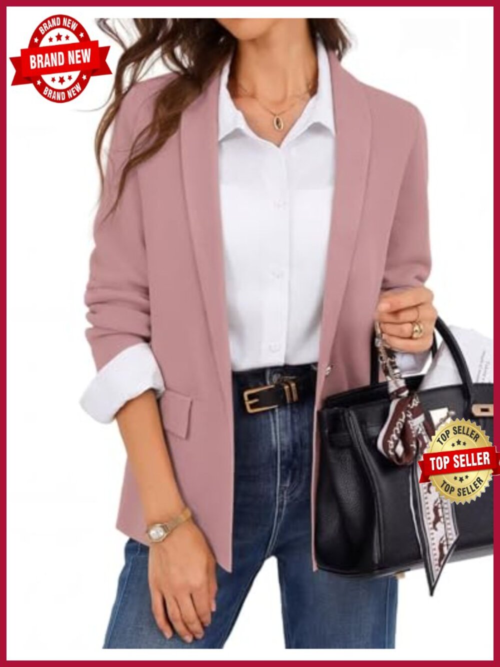 Womens Knit Blazer Shawl Lapel Open Front Business Casual Suit Jacket